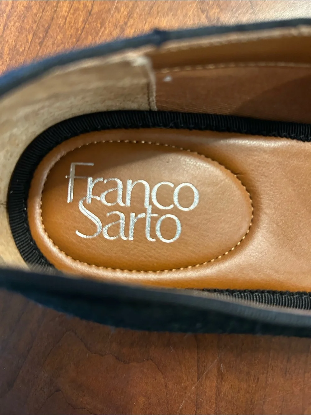 Franco Sarto Women's Black Suede Slip-On Loafers